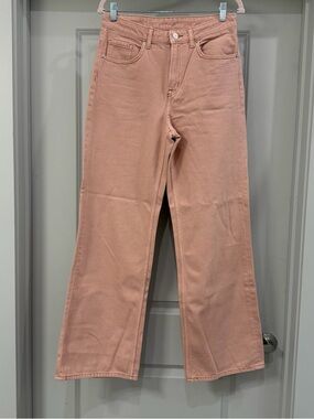 H&M Wide Leg Jeans in Dusty Pink